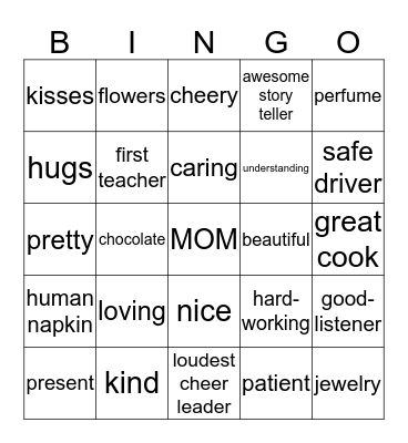 Mother's Day BINGO Card