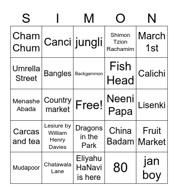 Happy Birthday Bingo Card