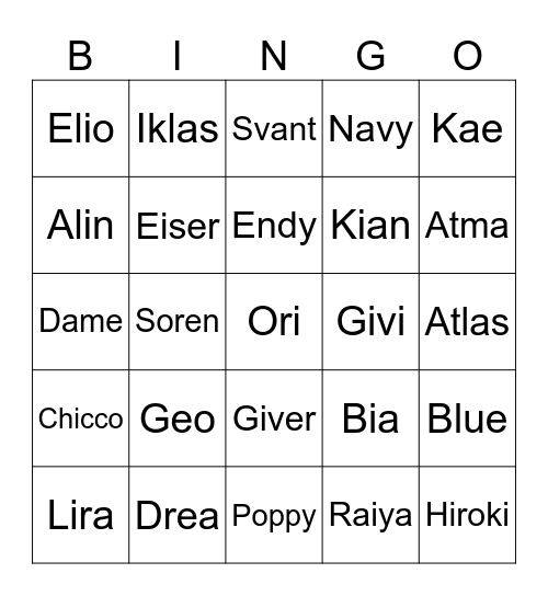 Punya Geo Bingo Card