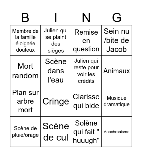 Léo de Hurlevent Bingo Card