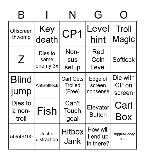 LarlSagan Bingo Card