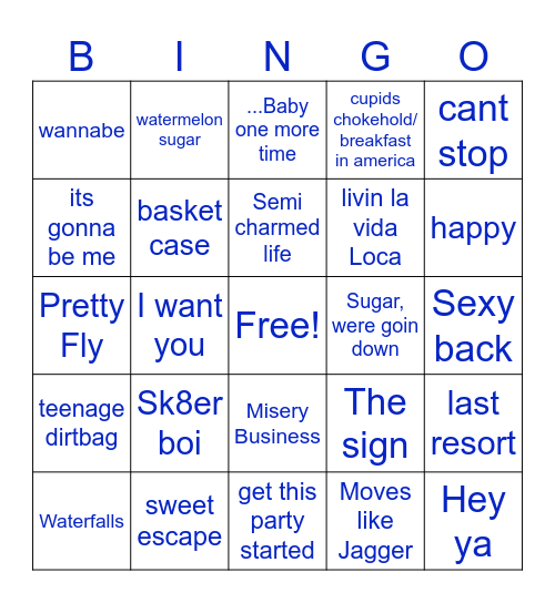 90s - Today Bingo Card