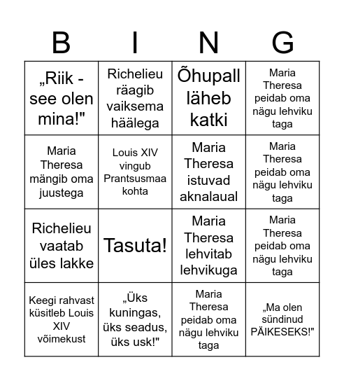 Bingo Card