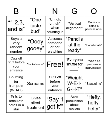 BLINGO! V2 Bingo Card