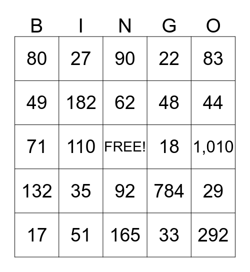 addition-subtraction-bingo-card