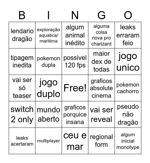 POKEMON DAY Bingo Card