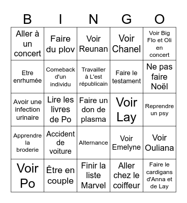 Bingo 2026 Bingo Card