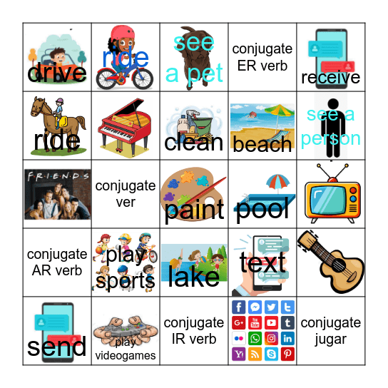 Los pasatiempos, el tiempo libre Bingo Card