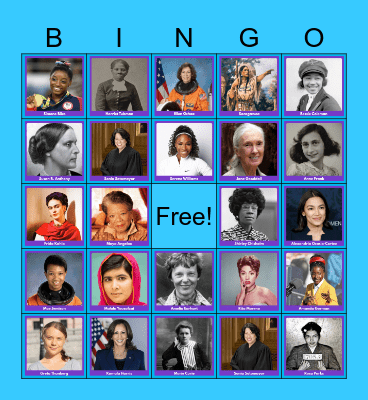 Women's History Month Bingo Card