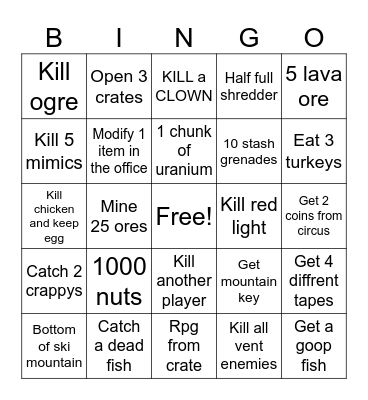animal company 63186 Bingo Card