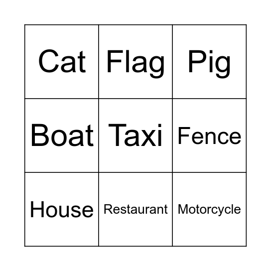 Road Trip Bingo Card