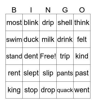 Blend BINGO Card