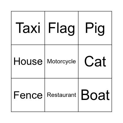 Road Trip Bingo Card