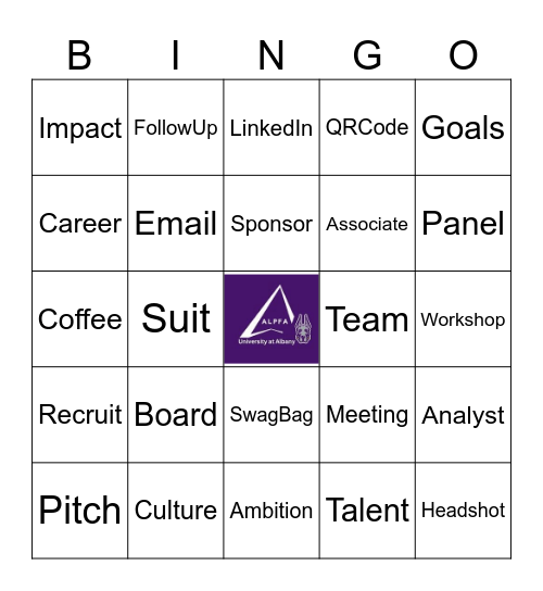 ALPFA PROFESSIONAL BINGO Card