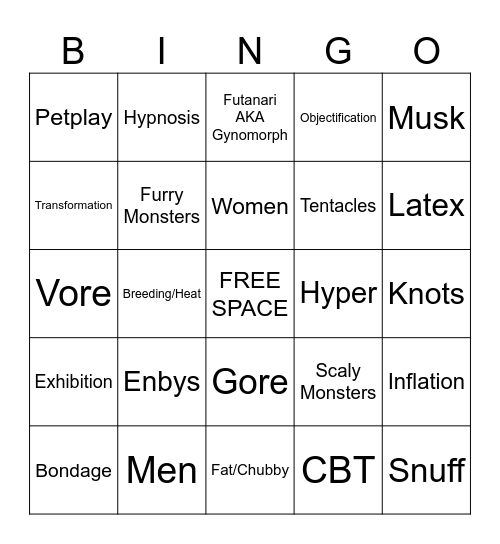 What Is My Friend Into Bingo Card