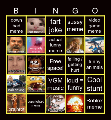 Unusual Bingo Card