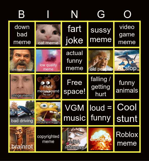 Unusual Bingo Card