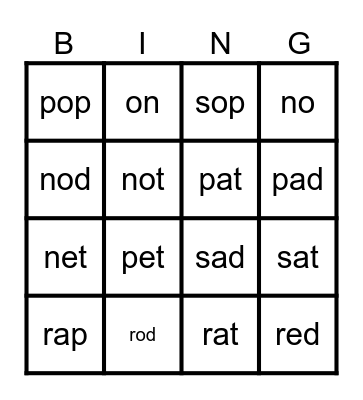 BINGO Card
