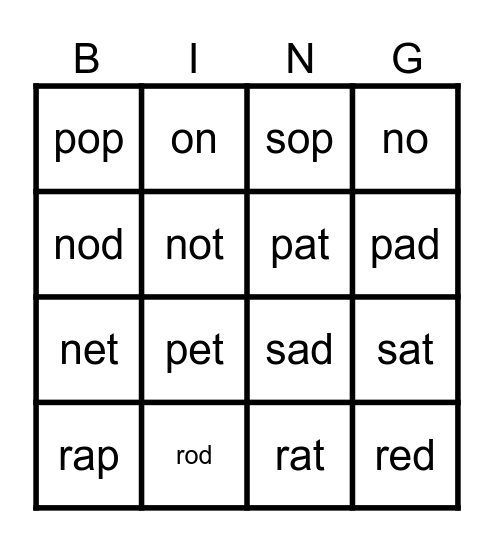 BINGO Card