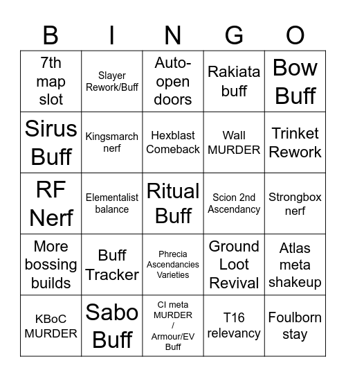 3.28 BINGO Card