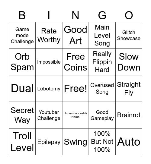 Recent Tab Bingo!!! Bingo Card