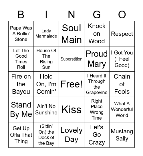 Nola Vibes Bingo Card