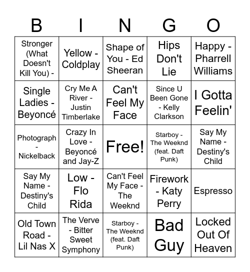 1996-2026 Bingo Card