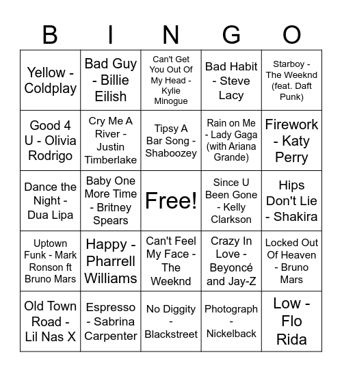 1996-2026 Bingo Card