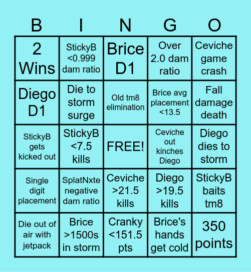 W3 Div Cup C7S1 Bingo Card
