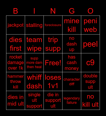 marvel Bingo Card