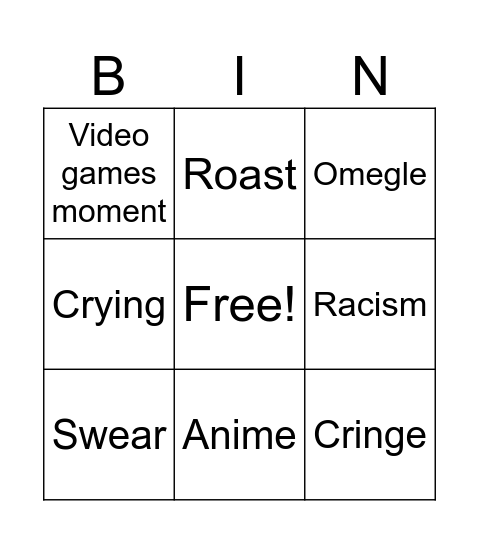 Ylyl Bingo Card