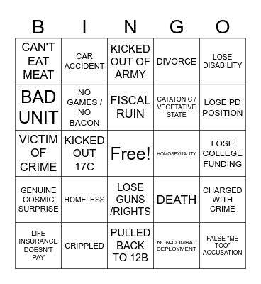 THE BIG 26 Bingo Card