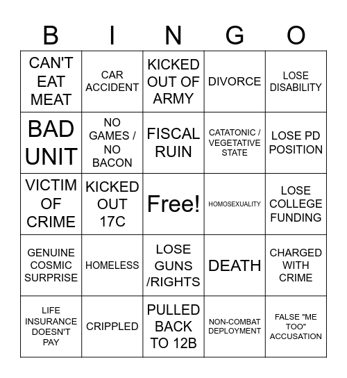 THE BIG 26 Bingo Card