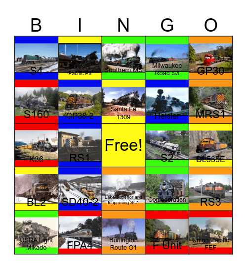 Polar Express locations in America that I would like to ride on before Tom Hanks' death one day Bingo Card