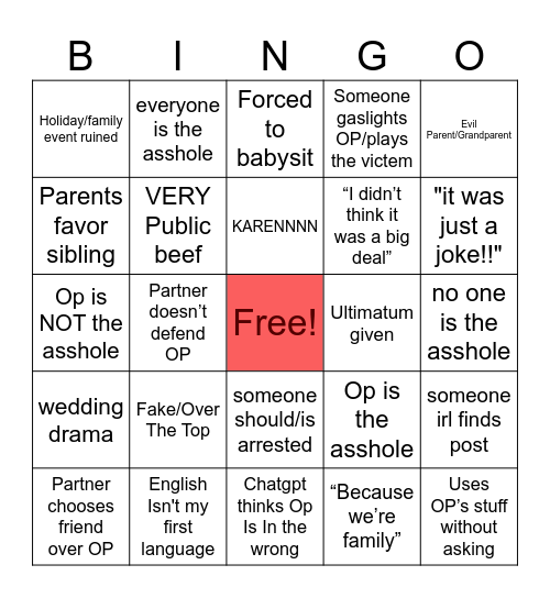 AMIA BIngo! Bingo Card