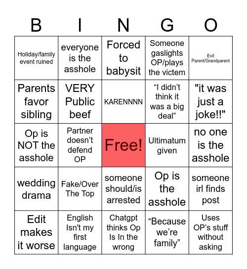 AMIA BIngo! Bingo Card