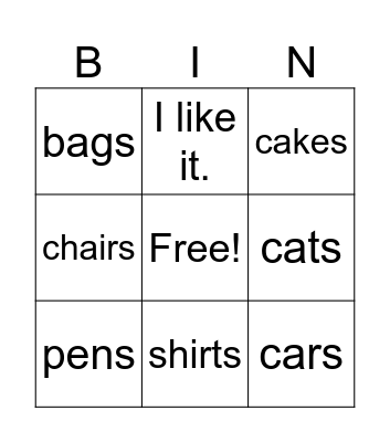 2kl L-20 Words' Bingo Card