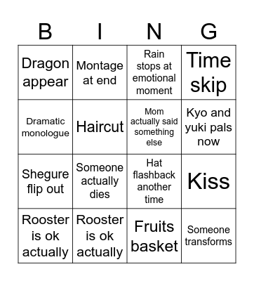 Fruit basket bingo Card