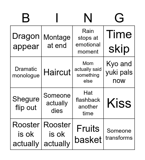 Fruit basket bingo Card