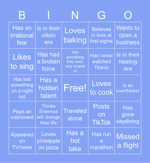 FIND SOMEONE WHO... Bingo Card