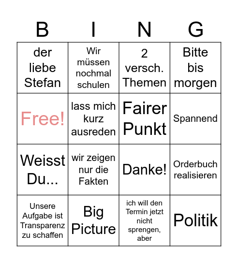 ZB Bingo Card