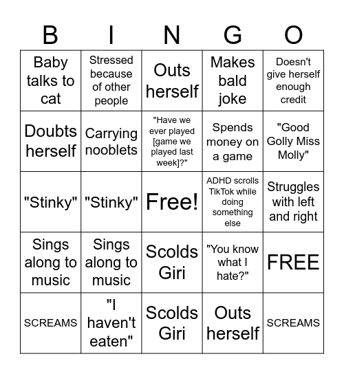 Moom Bingo Card