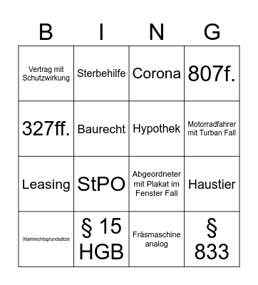 Bingo Card