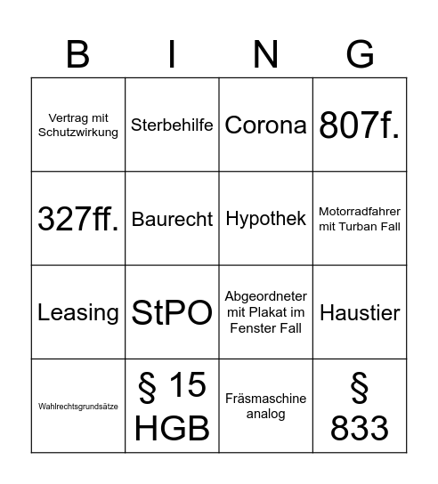 Bingo Card