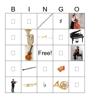 Music Bingo Card
