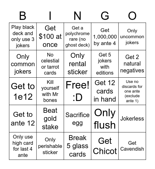 Balala bingo Card