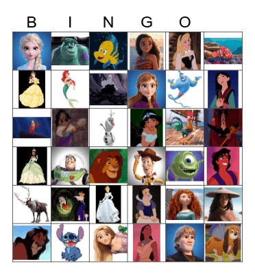 Disney Bingo Card