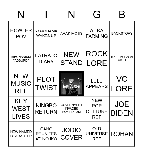 TJJL 33 NINGBO BINGO Card