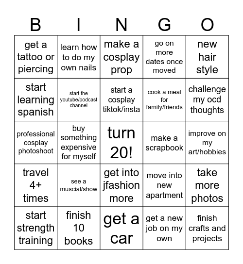 ! 2026 BINGO ! Bingo Card