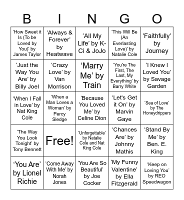 Better Lover Than Late Bingo Card